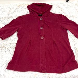 Calvin Klein Burgundy Button Down Jacket